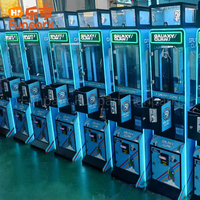 Funpark Mega Mini Machine à griffes Petits jouets d'arcade à pièces avec construction en métal en langue anglaise et prix en peluche