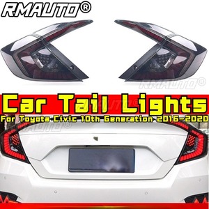 ชุดแต่งไฟท้ายรถยนต์สำหรับ Toyota Civic รุ่นที่ 10 ปี 2016-2020 ไฟท้าย LED ด้านนอก ชุดไฟเบรกหลัง - Product Image 2