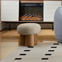 Meilleure vente repose-pieds moderne coussin pouf tabourets et poufs canapé coin chambre salon café pouf tabouret avec pied en bois