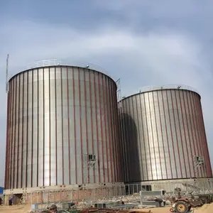 Grãos de grão molhado usado, silos de aço 50t a 15000t grão silo para venda