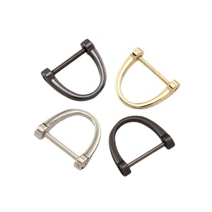 Mosquetón de aleación de zinc tipo D con hebilla de herradura, accesorio de ferretería para llavero y bolso, uso general, resistente al desgaste - Product Image 5