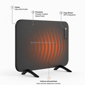 <span class=keywords><strong>Radiateur</strong></span> intelligent en cristal de carbone contrôlé par application Wi-Fi, 750W, panneau métallique mince, protection contre la surchauffe, économie d'énergie - Product Image 1