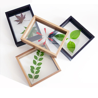 Nordique Simple plante de fleur séchée Double face Table en verre Transparent cadre photo créatif cadre de spécimen