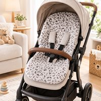 Doublure de siège de poussette pour bébé en peau de mouton véritable Okayda, laine mérinos, ajustement universel pour nouveau-né, taille personnalisée, OEM accepté