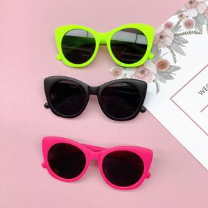 Meilleure vente mignon filles drôle fête oeil de chat enfants lunettes de soleil UV400 lentilles optiques PC cadre matériel - Product Image 2