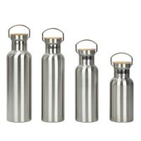 Bouteille d'eau isotherme à large ouverture en acier inoxydable avec poignée, grande capacité 34 oz, pour le cyclisme, personnalisable avec logo