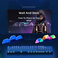 Lot de 8 lampes murales LED triangulaires intelligentes RGB, WiFi, magnétiques, synchronisation musicale, contrôle par application, Alexa, Google Home, décoration de salle de jeu