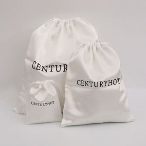 Bolsas de Satén Blanco Perla con Cordón, Personalizadas con Logotipo, para Joyería y Empaque de Regalos, Tamaño Pequeño - Product Image 1
