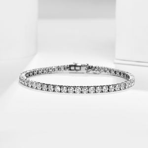 Funze टेनिस ब्रैसलेट सीडी डायमंड बनाम डीएफ रंग 9k सफेद सोने की प्रयोगशाला हीरा गहने चेन ब्रेसलेट - Product Image 5