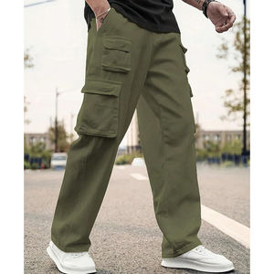 Ropa de calle de alta calidad para hombre, pantalones Cargo de trabajo de pierna recta de gran tamaño, logotipo personalizado, ligero, multibolsillos, estilo informal OEM - Product Image 5