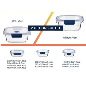 Bộ Hộp Đựng Thực Phẩm Thủy Tinh Cao Cấp 24 Chiếc, Hộp Đựng Thức Ăn Chuẩn Bị Bữa Ăn Bằng Thủy Tinh Borosilicate Có Nắp - Product Image 2