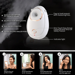 Équipement de beauté Ménage portable Sauna Électrique Visage Machine À Vapeur <span class=keywords><strong>Spa</strong></span> Humidificateur Humidité Mist Nano Ionic Facial Steamer - Product Image 5