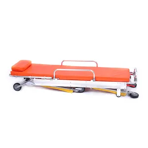 Wheeled Aluminum Ambulance Stretcher Emergency Adjustable First-aid Medical Collapsible Aluminum Alloy Ambulance Stretcher