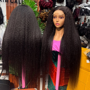 <span class=keywords><strong>Perruque</strong></span> <span class=keywords><strong>Lace</strong></span> Frontale HD sans colle 13x4 13x6, Cheveux Humains Brésiliens Yaki Kinky Straight Wave, 34 36 40 Pouces, pour Femmes - Product Image 3