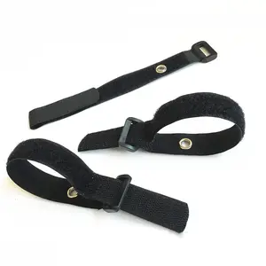 Free samples Customized Nylon mounting strap with Grommet velcroes Cinch Strap