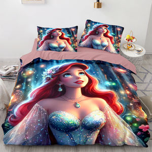 ชุดเครื่องนอนเจ้าหญิงขนาด3ชิ้นผ้าปูเตียงเด็กลายเทพนิยายตามสั่งปลอกหมอนผ้านวมคลุมเตียง (3ชิ้น) เป็นมิตรกับสิ่งแวดล้อม - Product Image 3