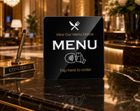 Carte NFC Google Review, Plaque de Review en Acrylique, Autocollant de Carte Google avec NFC Ntag213 pour Aperçu de Menu