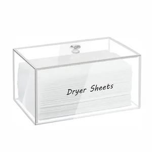 Çamaşır odası organizasyonu için akrilik konteyner saklama kutusu akrilik kurutma sac tutucu dağıtıcı