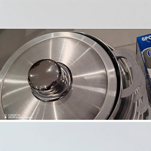 Ensemble de casseroles classiques en aluminium lourd, 6 pièces, avec casseroles <span class=keywords><strong>et</strong></span> marmites, résistant au four, passe au lave-vaisselle, fond épais, ustensiles de cuisine - Product Image 3