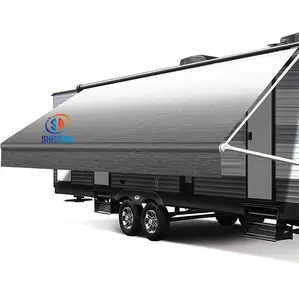 Outdoor Canopy Heavy Duty Weatherproof Vinyl PVC RV Awning Fabric Replacement for Camper, Trailer, and Motorhome Awnings