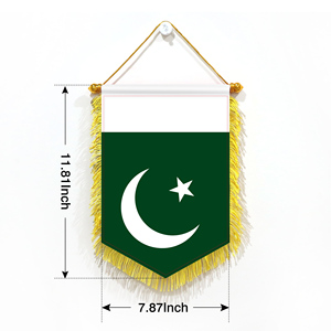 Mini 20x30cm Pennant Car Flags Pakistan Wall Decor Display Accessories <b>Small</b> Ornaments for Hanging - Product Image 4