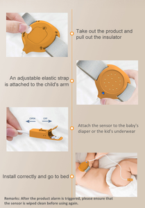 Capteur d'humidité intelligent filaire pour couches de bébé, alarme de litrage pour adultes et bébés, moniteur d'énurésis pour nourrissons et tout-petits - Product Image 6