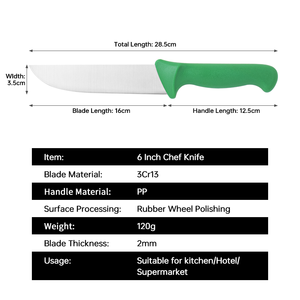 Couteau de fabricant Yangjiang pour la cuisine familiale avec poignée en PP 3Cr13 Super Sharp 6 pouces <span class=keywords><strong>Pro</strong></span> Chef couteau couteau de coupe cuisine - Product Image 5