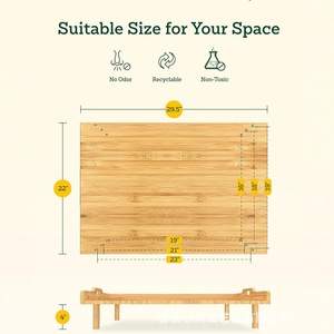 Bamboo <b>Oven</b> <b>Rack</b> Wooden Stove Cover Square Seasoning Tray For Kitchen Storage - Product Image 4
