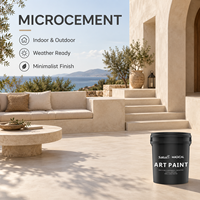 Kit de revêtement mural et de sol en microciment imperméable à appliquer au pinceau pour surfaces murales et de sol intérieures et extérieures
