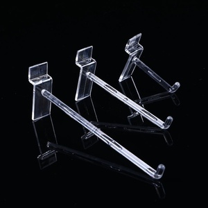 Nhựa trong suốt Apple-Heart hình hiển thị móc cho đồ trang sức siêu thị triển lãm hiển thị với siêu cửa hàng khe cắm - Product Image 1