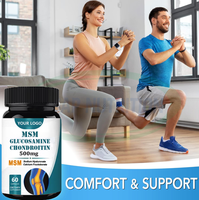 Ausreson Complément pour la Flexibilité Articulaire – Capsules de Glucosamine, Chondroïtine Sulfate et MSM pour la Santé Osseuse des Hommes
