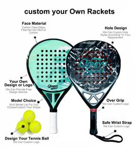 Raquette de paddle en fibre de carbone Qingyu Sport, design OEM personnalisé, nouveau produit avec votre propre logo, 355g, raquette de haute qualité - Product Image 2