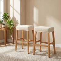 Tabouret de salle à manger en bois massif imperméable, design nordique Japandi, fabricant OEM de tabourets de comptoir de cuisine en bois, pour usage domestique et professionnel