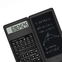 Bloc-notes à rabat CTIFREE, calculatrice scientifique graphique à 10 chiffres, tableau d'écriture LCD pour bureau et école, boutons en plastique ABS
