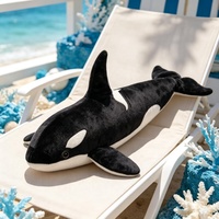 Coussin en peluche orca personnalisé OEM ODM, coussin doux en forme d'animal marin, jouet créature marine sur mesure pour cadeau, vente en gros