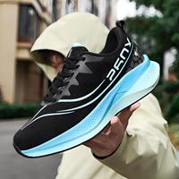 Sepatu Olahraga Kasual Pria Ukuran Besar, Bagian Atas Berbahan Mesh Bernapas, Desain Tali, Sol Tengah Tahan Lama, Cocok untuk Lari dan Jalan Kaki, Ringan, Cepat Kering