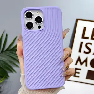 Funda de TPU a prueba de golpes de alta calidad, funda para teléfono móvil para iPhone 15 14 13, funda blanda para teléfono, funda protectora para teléfono móvil a rayas