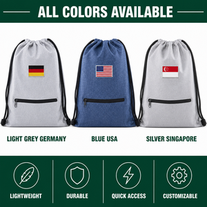 Tas Ransel Tali Serut Lipat Besar Tahan Air, Fashion, Promosi, Logo Custom, Bahan Polyester, Kapasitas 20-38L, Dilengkapi Kompartemen Laptop - Product Image 3