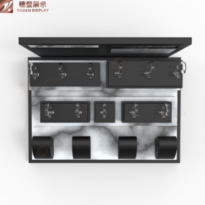 Tùy chỉnh màu đen + đá cẩm thạch màu xám sang trọng đồng hồ hiển thị đứng với đá cẩm thạch kết thúc tùy chỉnh biểu tượng tùy chọn xem đệm (OEM có sẵn) - Product Image 2