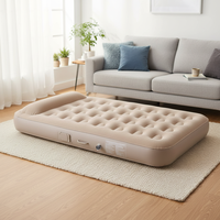 Matras Kemah tiup portabel PVC buatan pabrik dengan pompa udara listrik bawaan untuk mendaki & piknik di luar ruangan