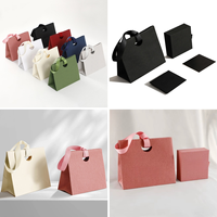 Emballage de bijoux avec boîte à tiroir en carton, sac en papier, pochette en microfibre à fermeture à pression, chiffon de polissage avec étui