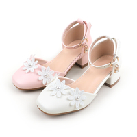Prix de gros usine NOUVEAU 2026 Chaussures de cérémonie pour filles Mary Janes à talons hauts pour demoiselles d'honneur Chaussures de princesse pour enfants et tout-petits