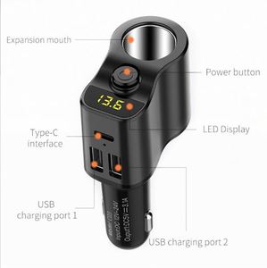 ที่ชาร์จในรถยนต์แบบคู่ 2 ช่อง USB 3.1A Type-C 65W QC3.0 ชาร์จเร็ว พร้อมปลั๊กจุดบุหรี่ ป้องกันไฟฟ้าลัดวงจร สำหรับแล็ปท็อปและมือถือ - Product Image 5