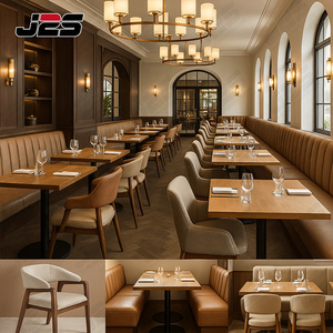 Bán Buôn Hiện Đại Châu Âu Cà Phê Cửa Hàng Đồ Nội Thất Nhà Hàng Bằng Gỗ Nhà Hàng Bảng Và Ghế Bộ - Product Image 3