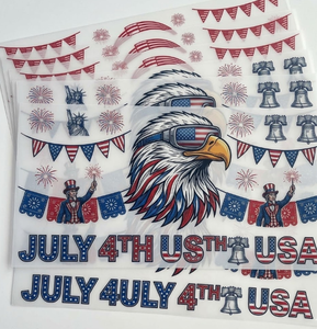 Película de Transferencia de Calor UV Premium para Invierno, para Vasos/Tazas de Vidrio/Metal, con Gráficos de Goma de Dibujos Animados de Navidad, Pingüinos y Casas de Jengibre - Product Image 1