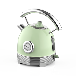 Bouilloire électrique vintage vert clair 1,8 L avec fenêtre transparente pour le niveau de l'eau, indicateur LED et filtre lavable - Product Image 2