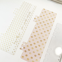 Règle en PP givré A5/A6/A4 personnalisée, diviseur de planificateur en PVC transparent avec reliure en spirale, reliure à disque et reliure à 6 anneaux