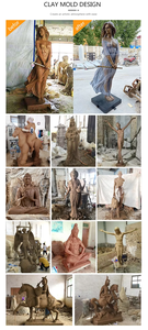 Statue de la Vierge <span class=keywords><strong>Marie</strong></span> en bronze coulé grandeur nature pour décoration extérieure d'église, sculpture religieuse catholique en métal faite <span class=keywords><strong>à</strong></span> la main avec couronne d'étoile et halo - Product Image 6