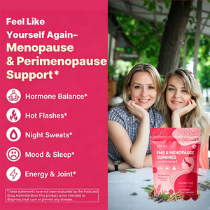 Custom Formula OEM <b>Menopause</b> Gummies For Women Gluten Free Dairy Free Hot Flash Night Sweat Relief Energy Support 60 Gummies - Product Image 3