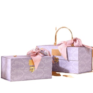 Cajas de Regalo Pulida 2025, Caja para Aperitivos con Carpeta de Archivos, Cajas de Papel Recubierto, Cinta de Raso con Asa - Product Image 4